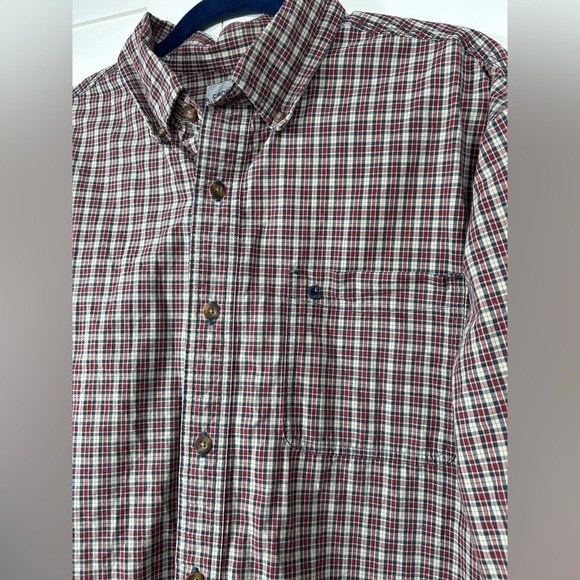 Carhartt plaid button down long sleeve shirt, XL, cotton, soft Work Shirt - Picture 3 of 7